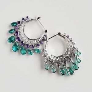 Earrings, wedding earrings, cubic zircon earrings